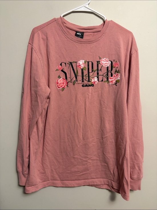 Sniper Gang Other - Sniper Gang Kodak Black Pink Floral Graphic Long Sleeve Tee Size Large
